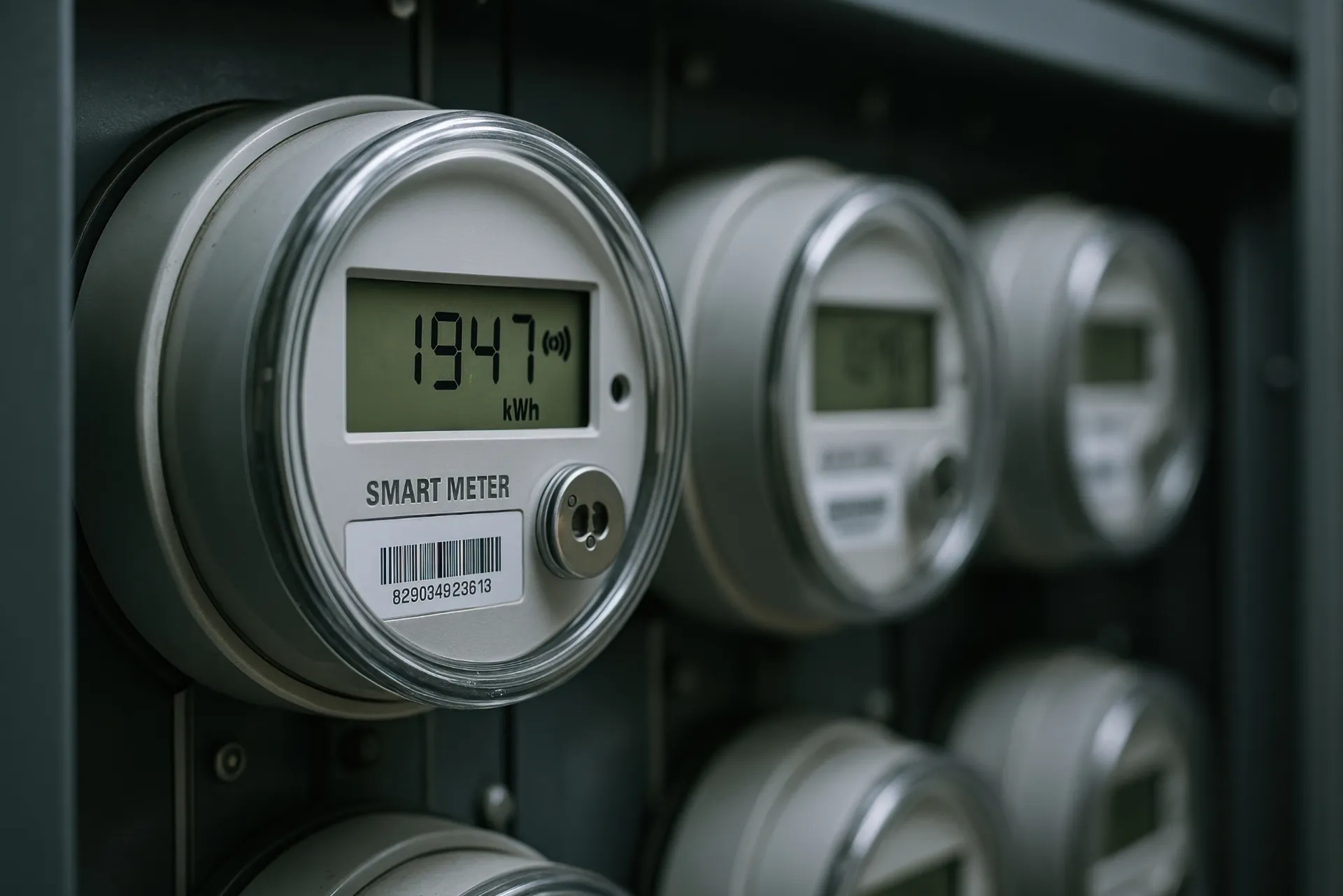 Ein Smart Meter für PV-Anlagen, welche die kWh (Kilowatt pro Stunde) anzeigen.