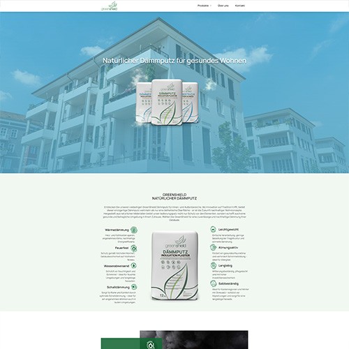 Greenshield web sitesine ait kısa bir resim.