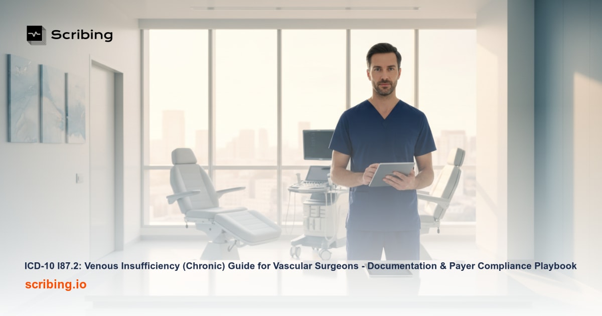 Clinical guide to ICD-10 I87.2 chronic venous insufficiency documentation and payer compliance for vascular surgeons