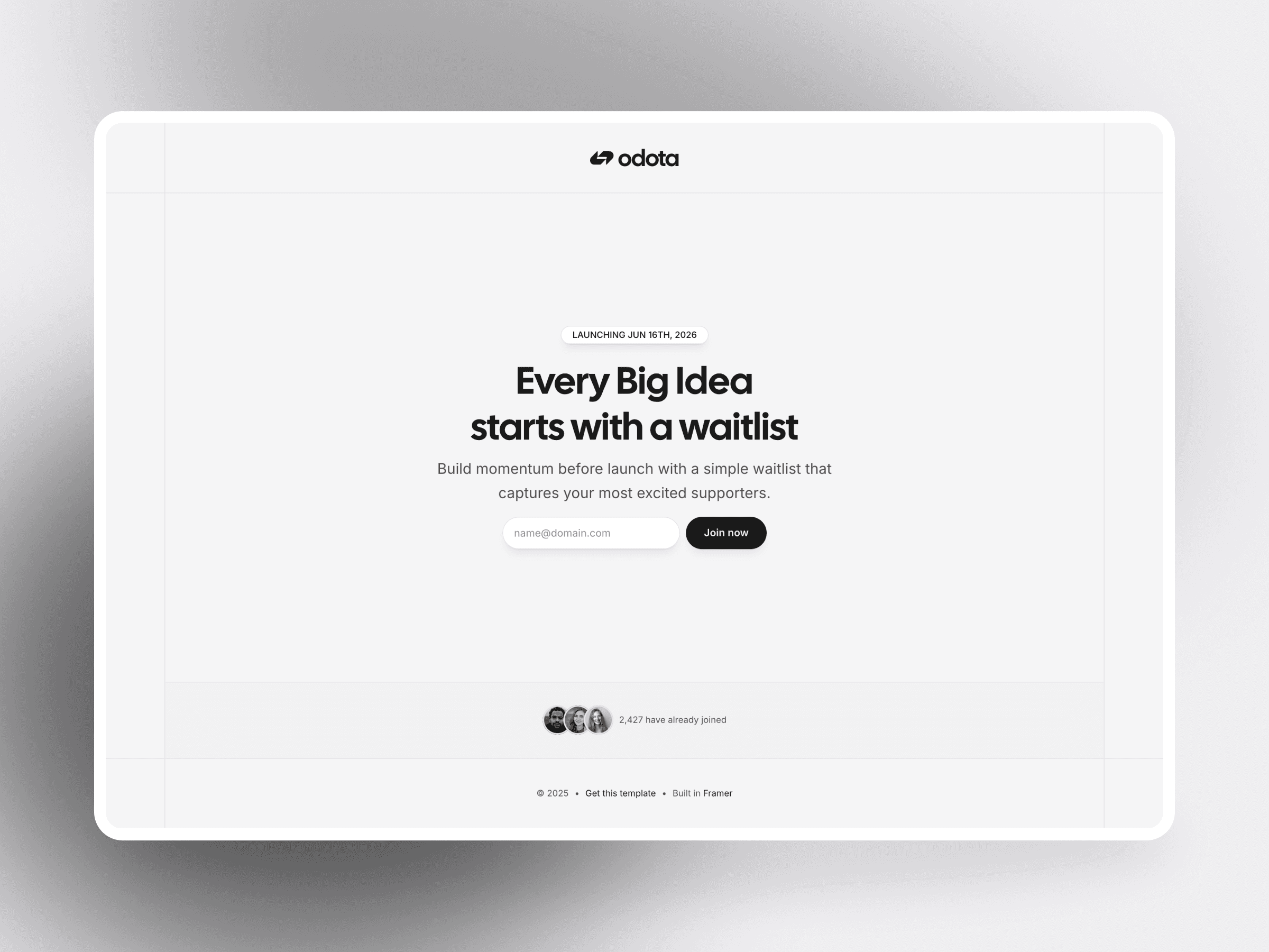 Odota Framer Template