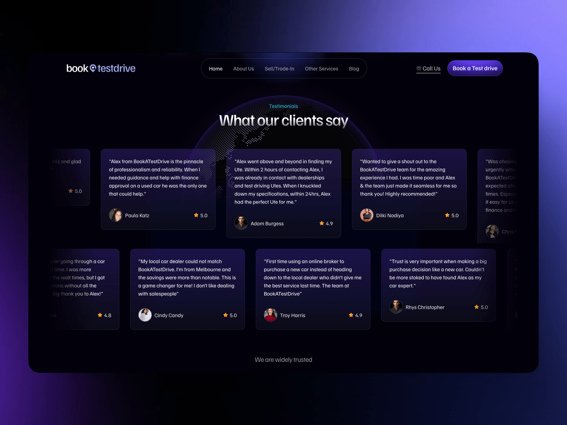 Book a test drive Australia Mockup 4 - a Web app designer in Australia