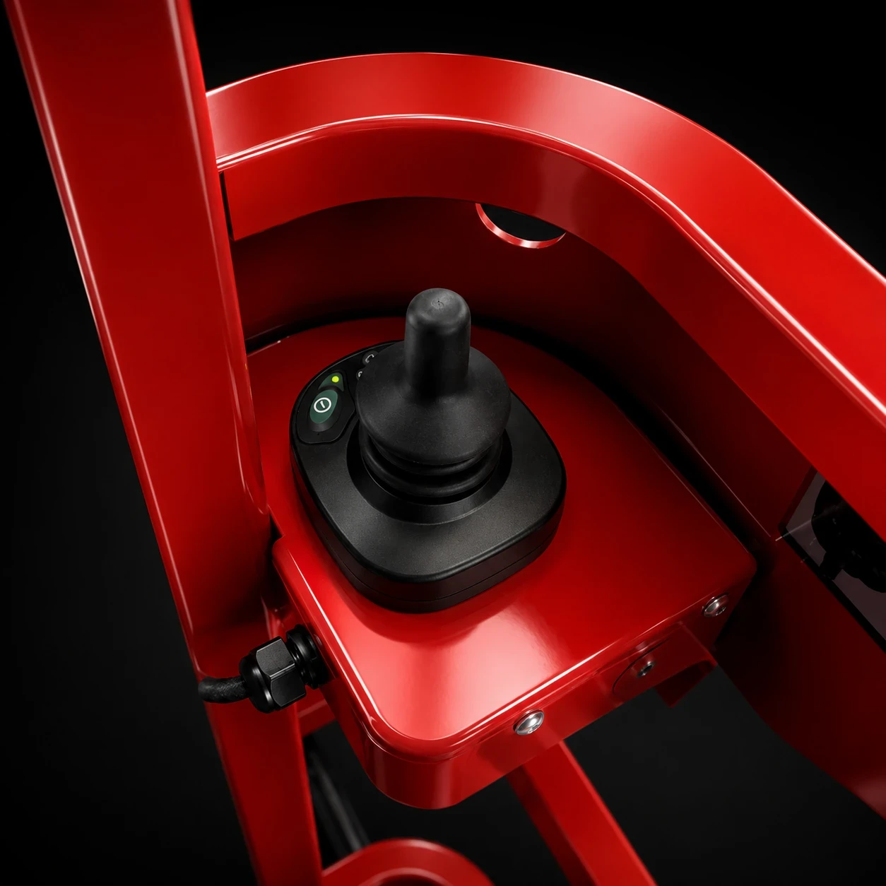 Order picker joystick control for precise movement