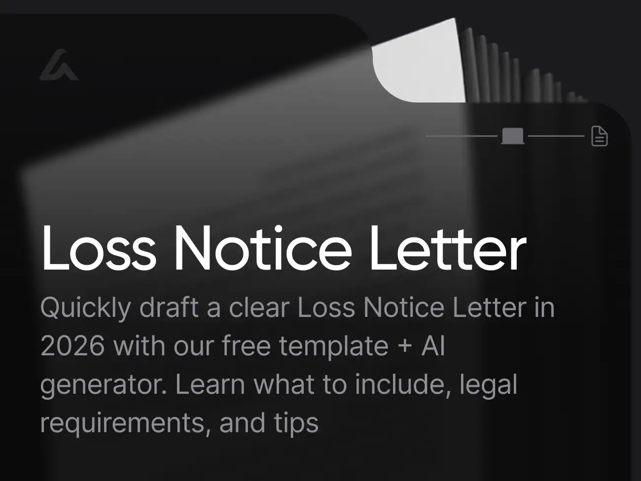 Loss Notice Letter