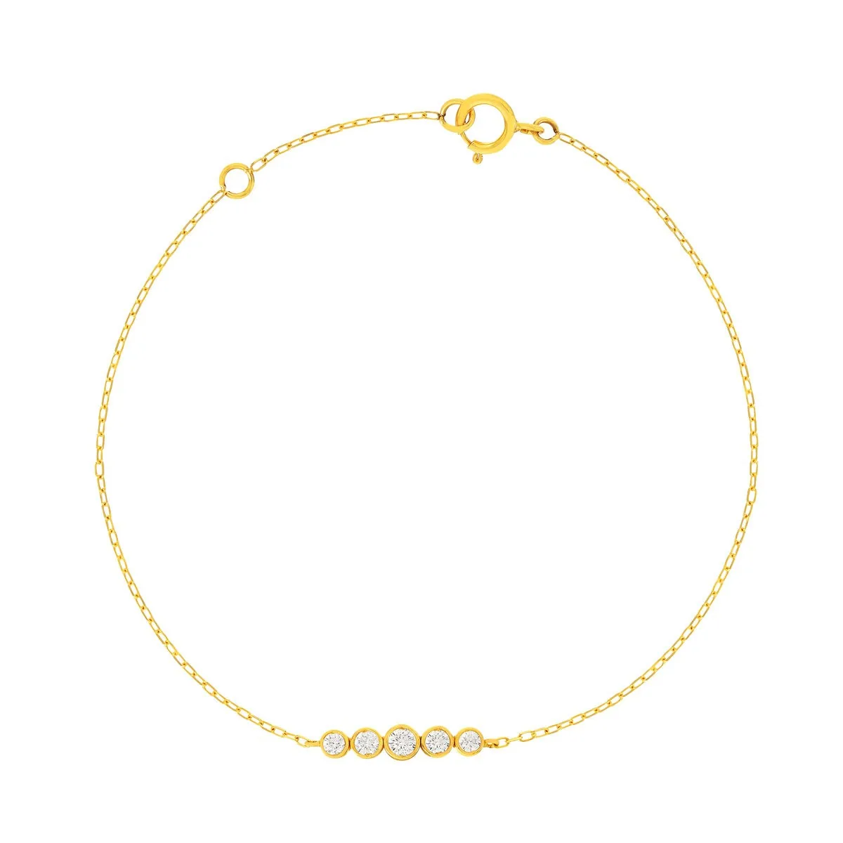 Bracelet en or jaune 375 serti de oxydes de zirconium