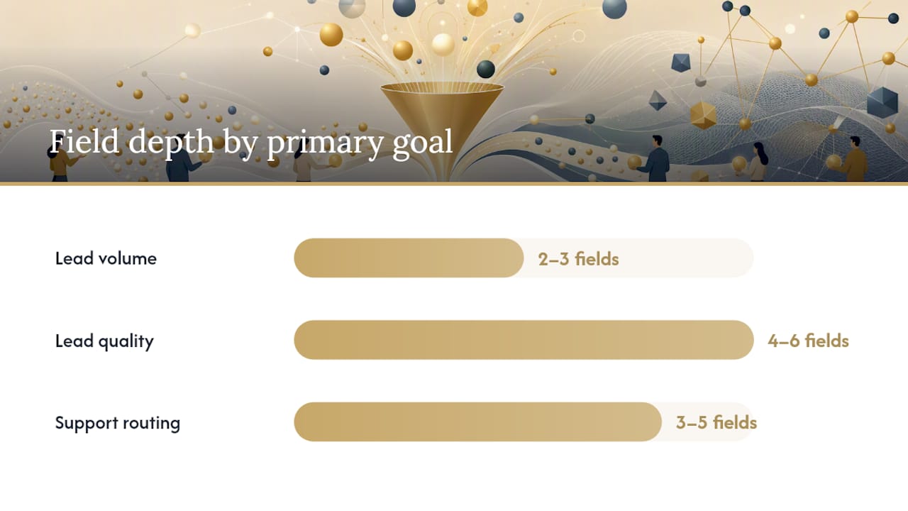 Diagram comparing form goals and field depths