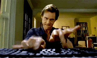 Jim carey typing