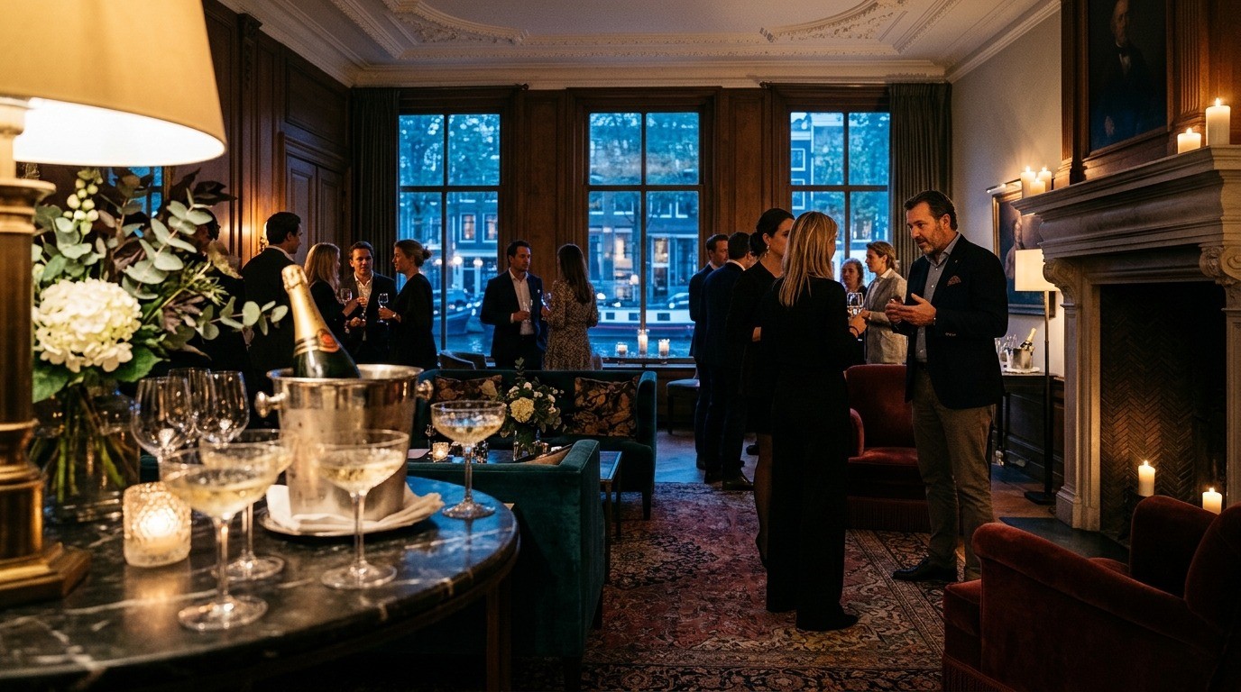 Exclusieve champagne tasting als netwerkevent voor zakelijke relaties in Amsterdam