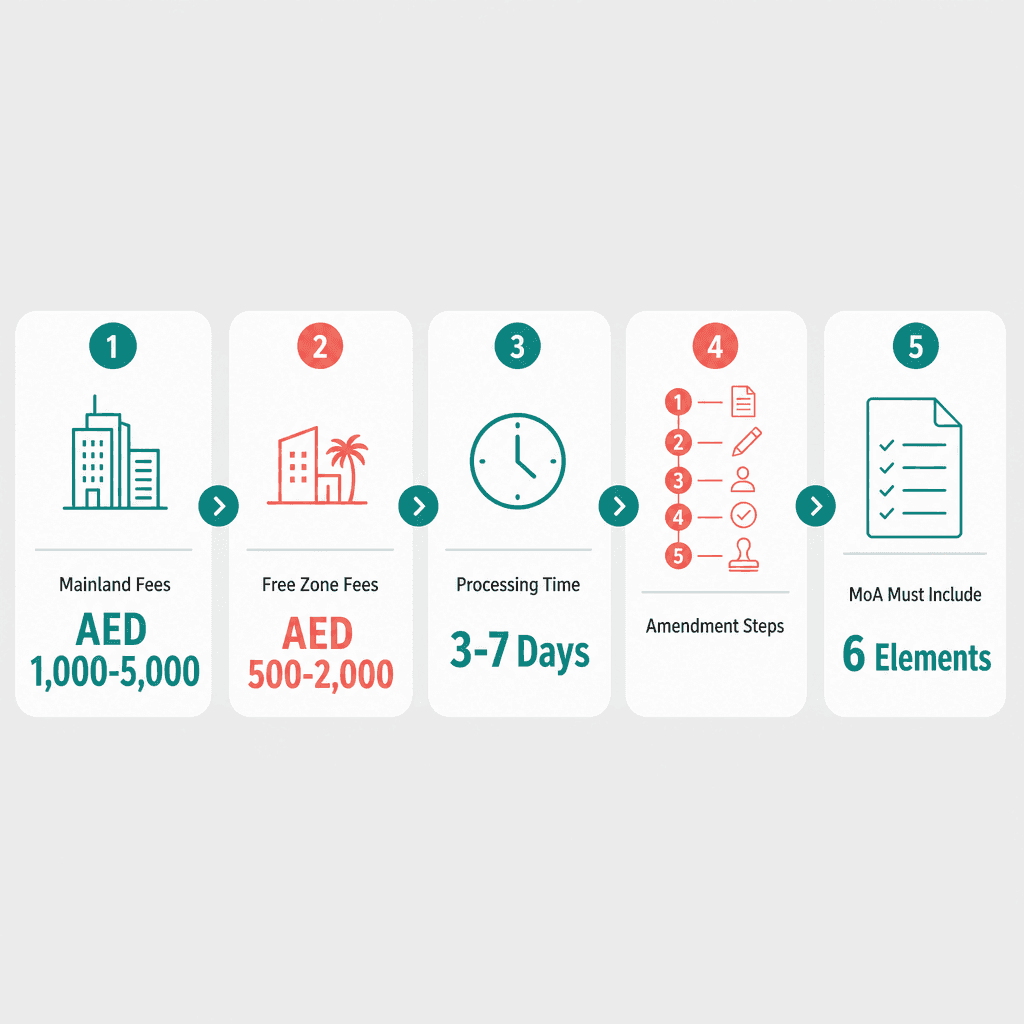 Infographic: MOA Amendment in UAE: How to Update Your Company Memorandum