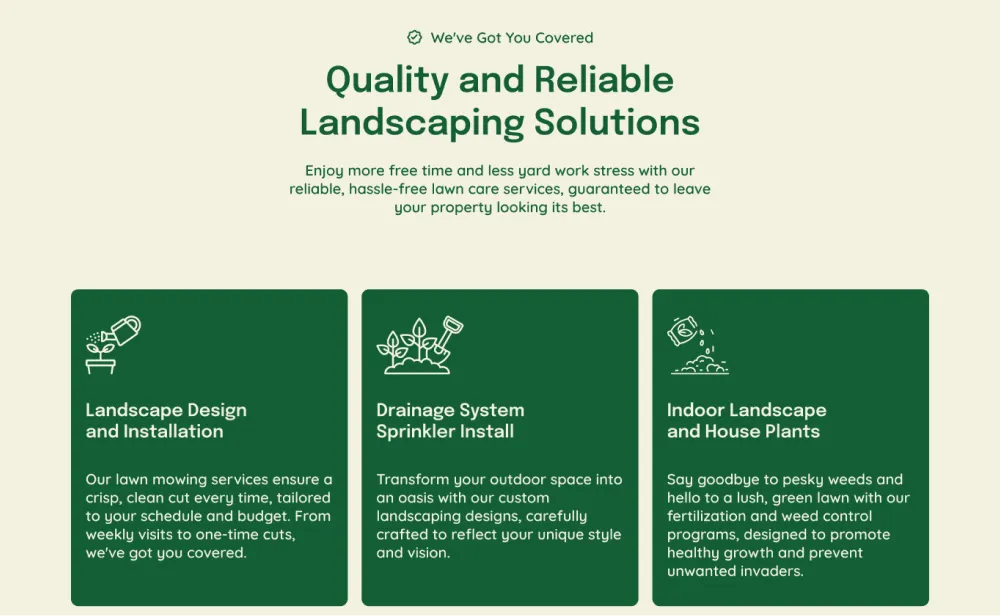 Lawn Care Website Design