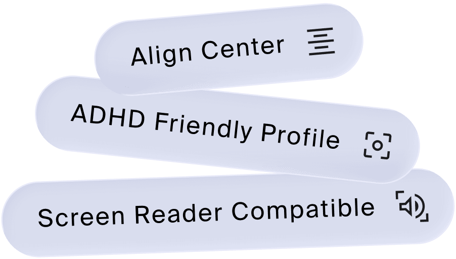 Illustration depicting a few of Jamworks accessibility settings