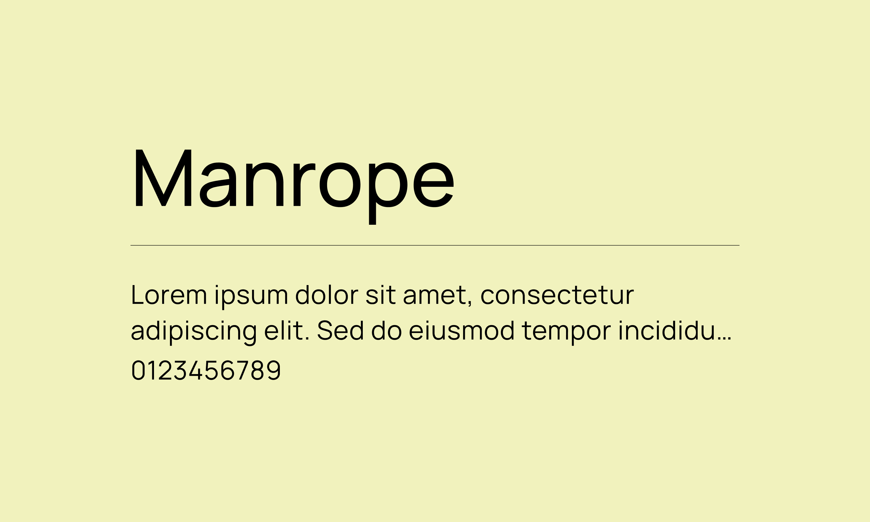 Manrope