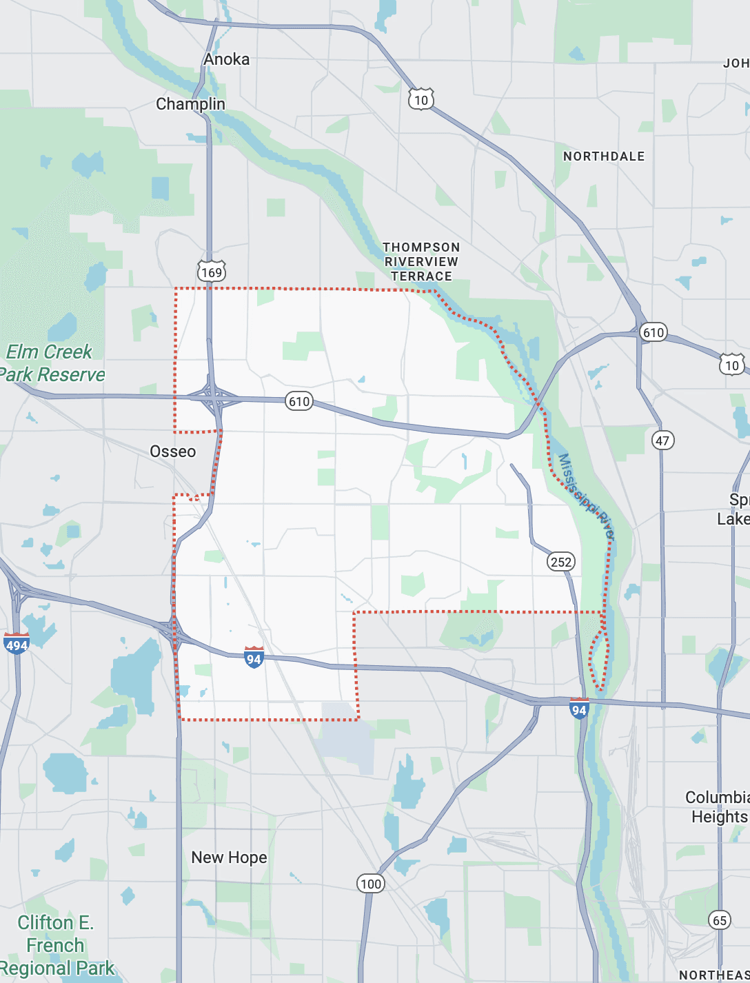 Brooklyn Park Map