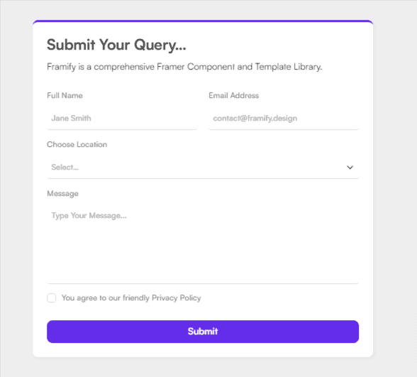 Framer Sidebar Component