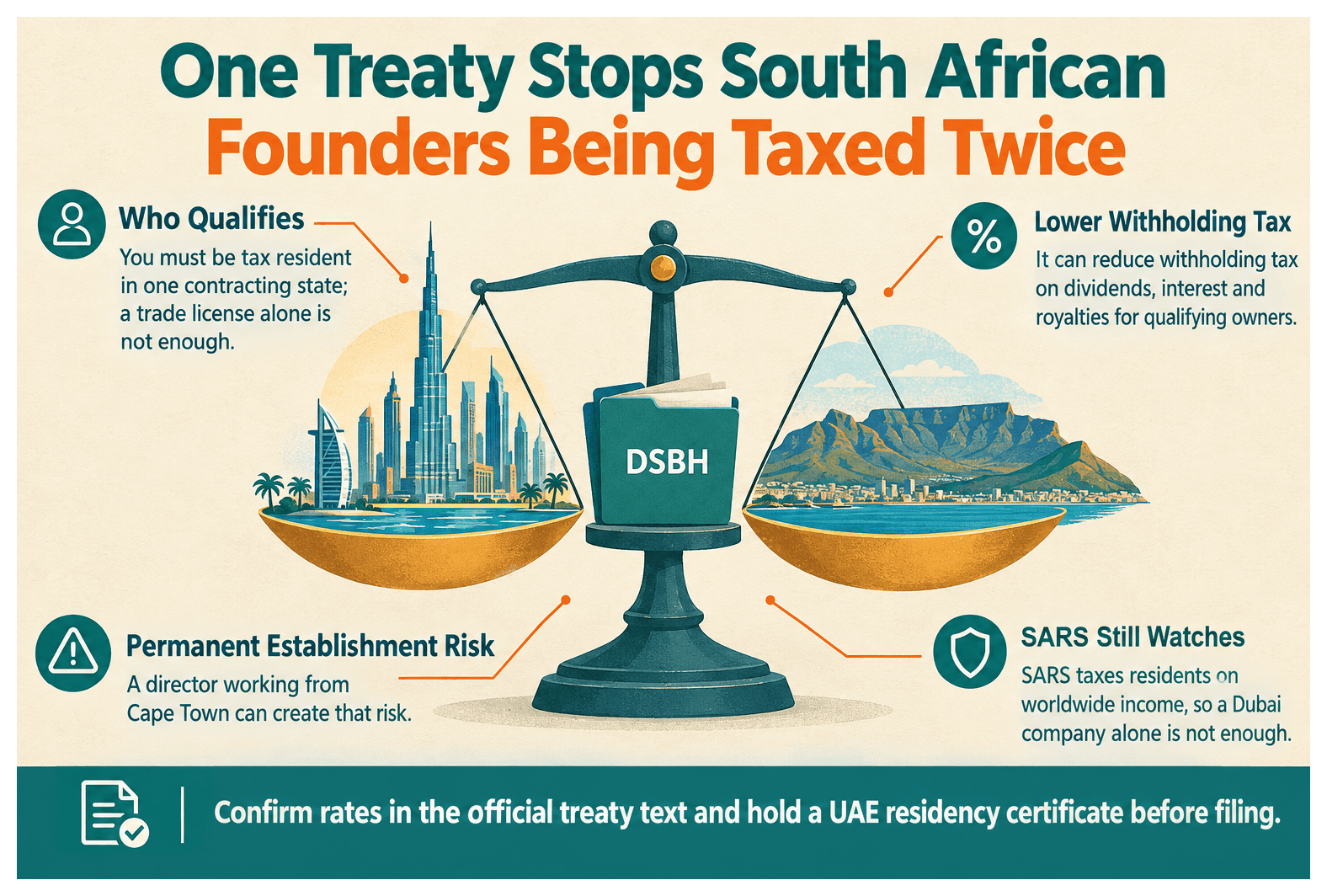 Infographic: Tax Treaty Between the UAE and South Africa: What It Means for Your Company