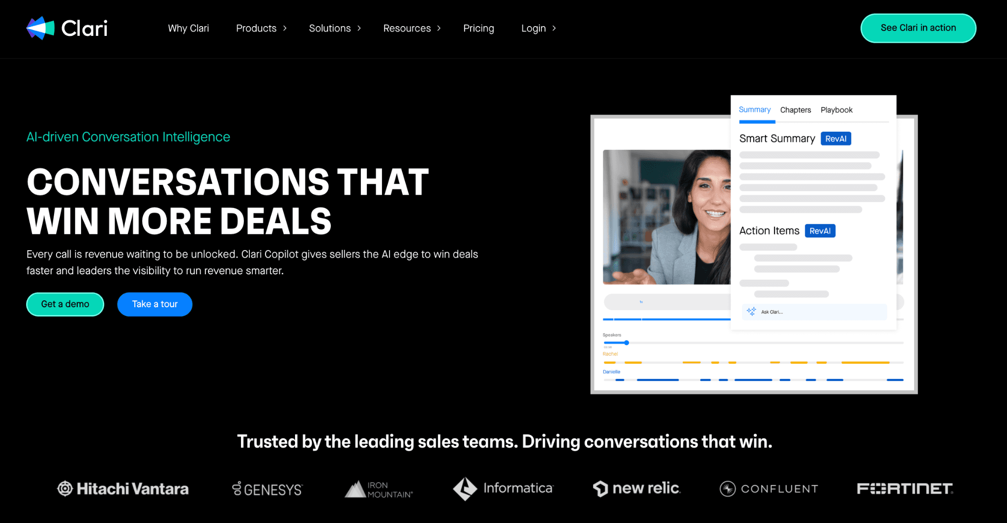clari copilot homepage