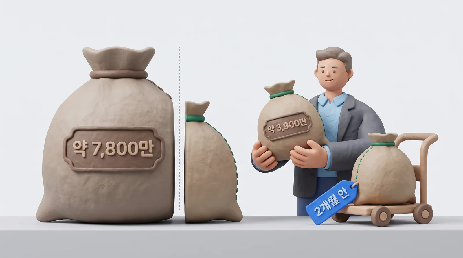 상속세 약 7,800만 원 중 절반 약 3,900만 원을 2개월 안에 나눠 내는 분납