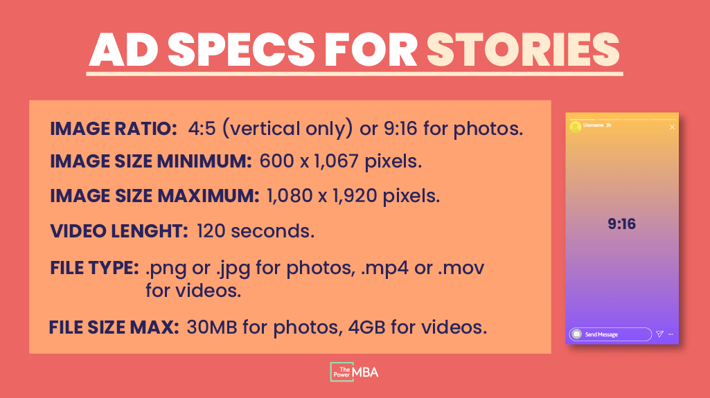 Ad specs for stories