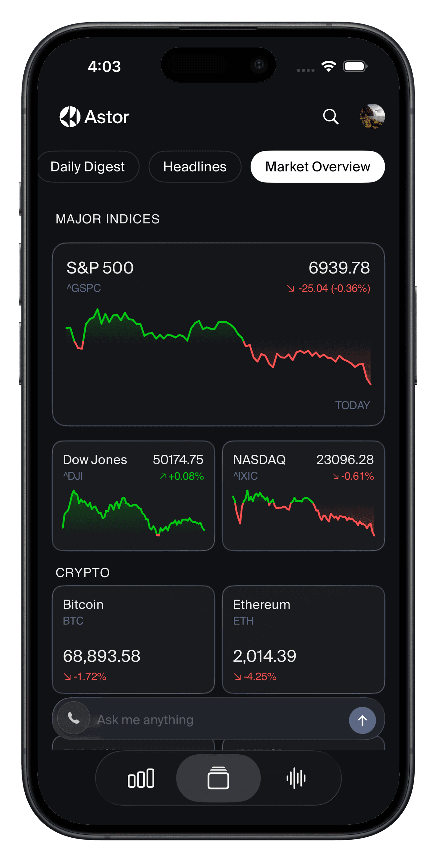 Phone mockup of the Superpower app