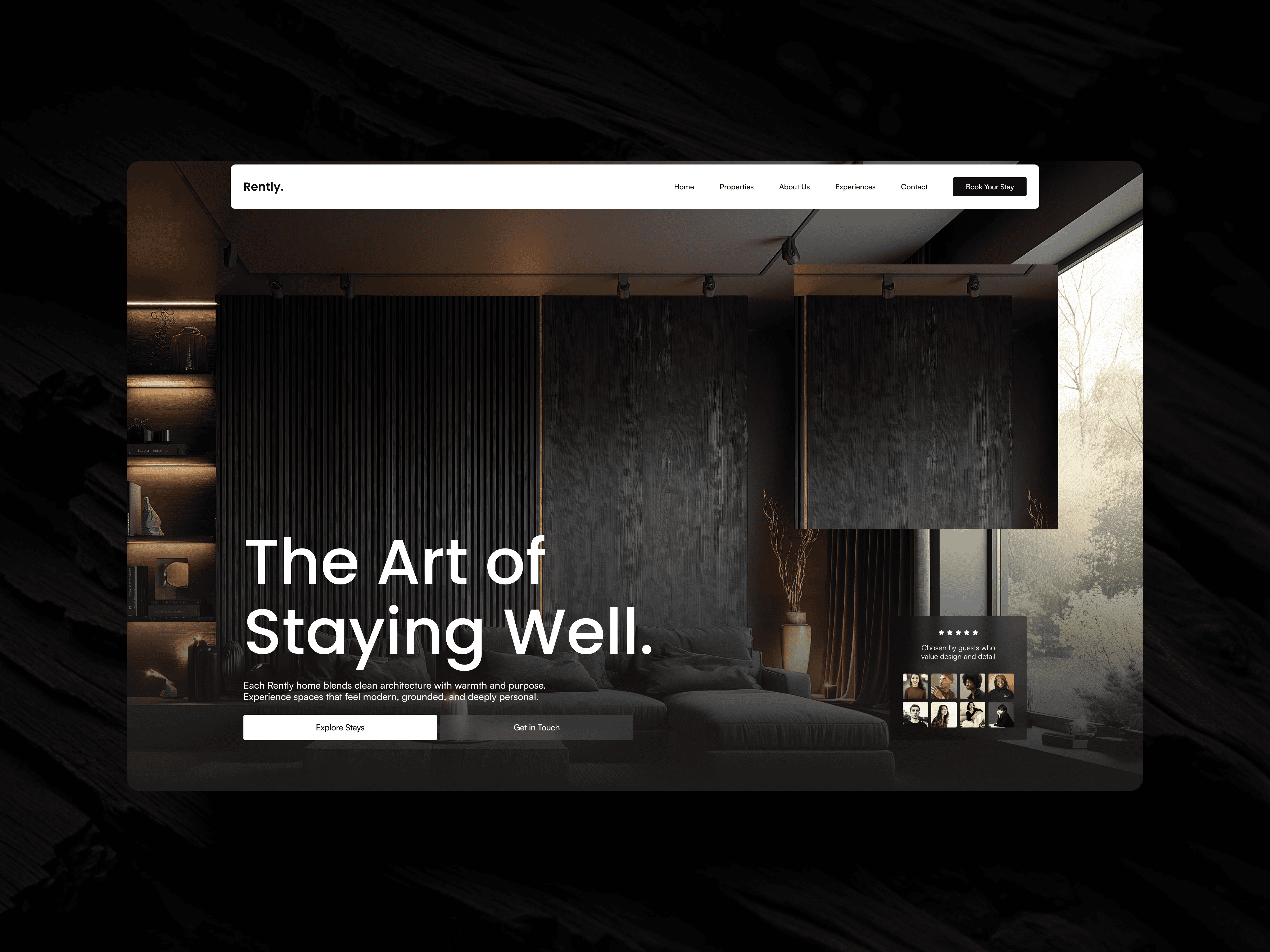 Quomi Screen on a desktop