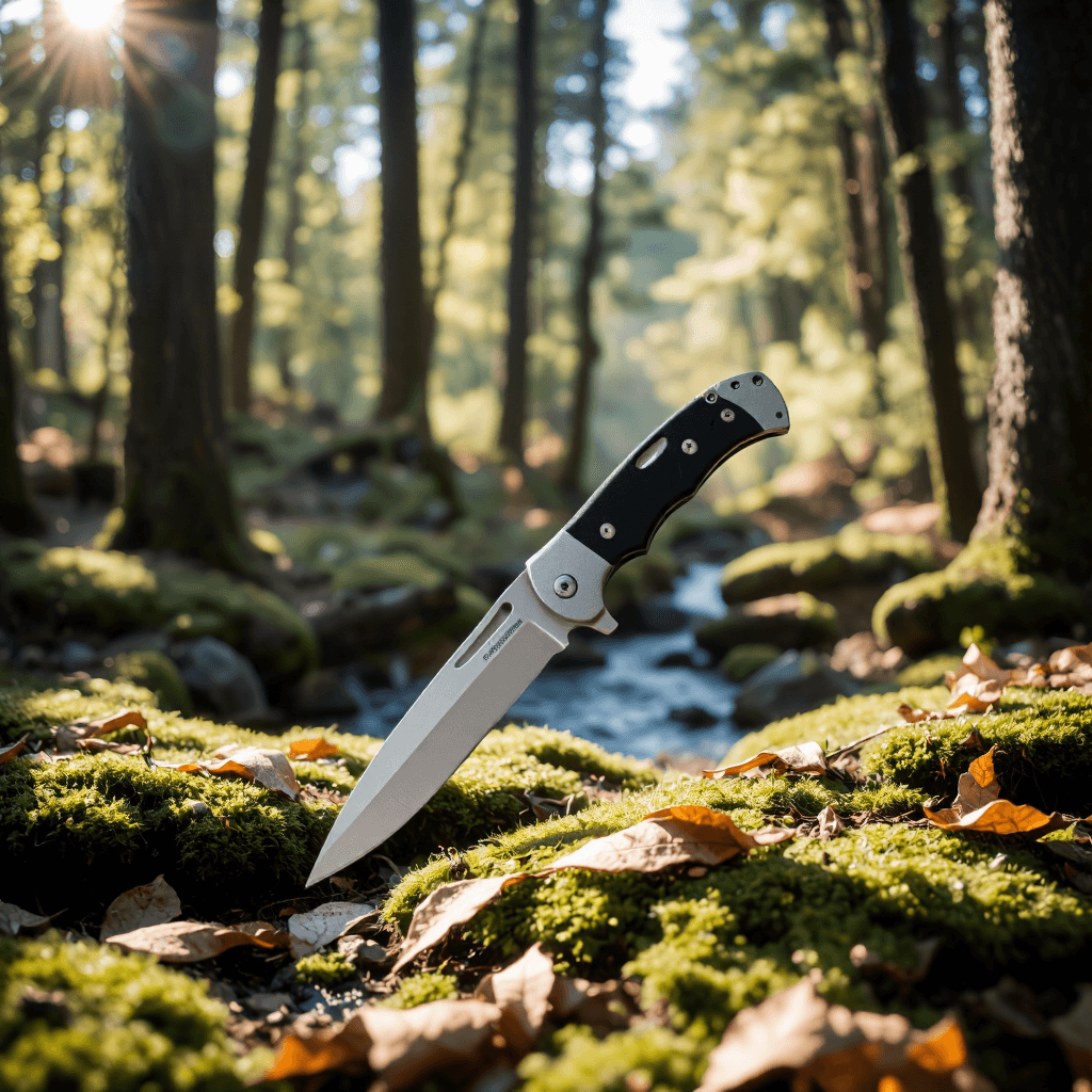 product photography of a multifunctional knife for outdoor exploration