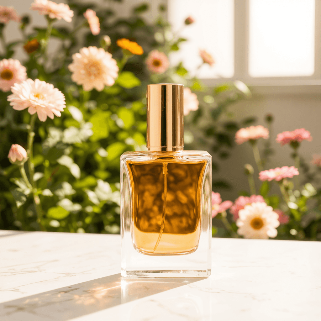 product photography of perfume