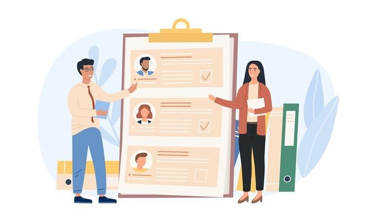 The image depicts a professional network visualization with interconnected nodes that represent various talent connections and relationships among active and passive candidates. This illustration highlights the complex web of relationships within a talent pool, emphasizing the importance of sourcing passive talent and engaging with both active job seekers and passive job candidates in the recruitment process.