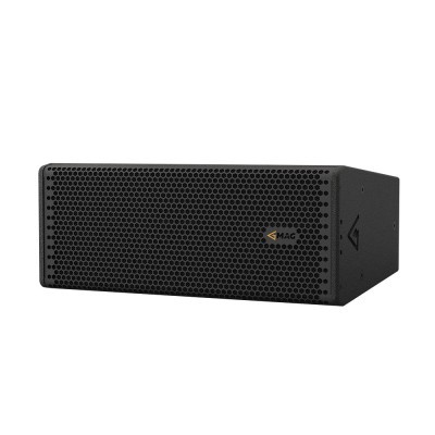 Black rectangular speaker with honeycomb grille