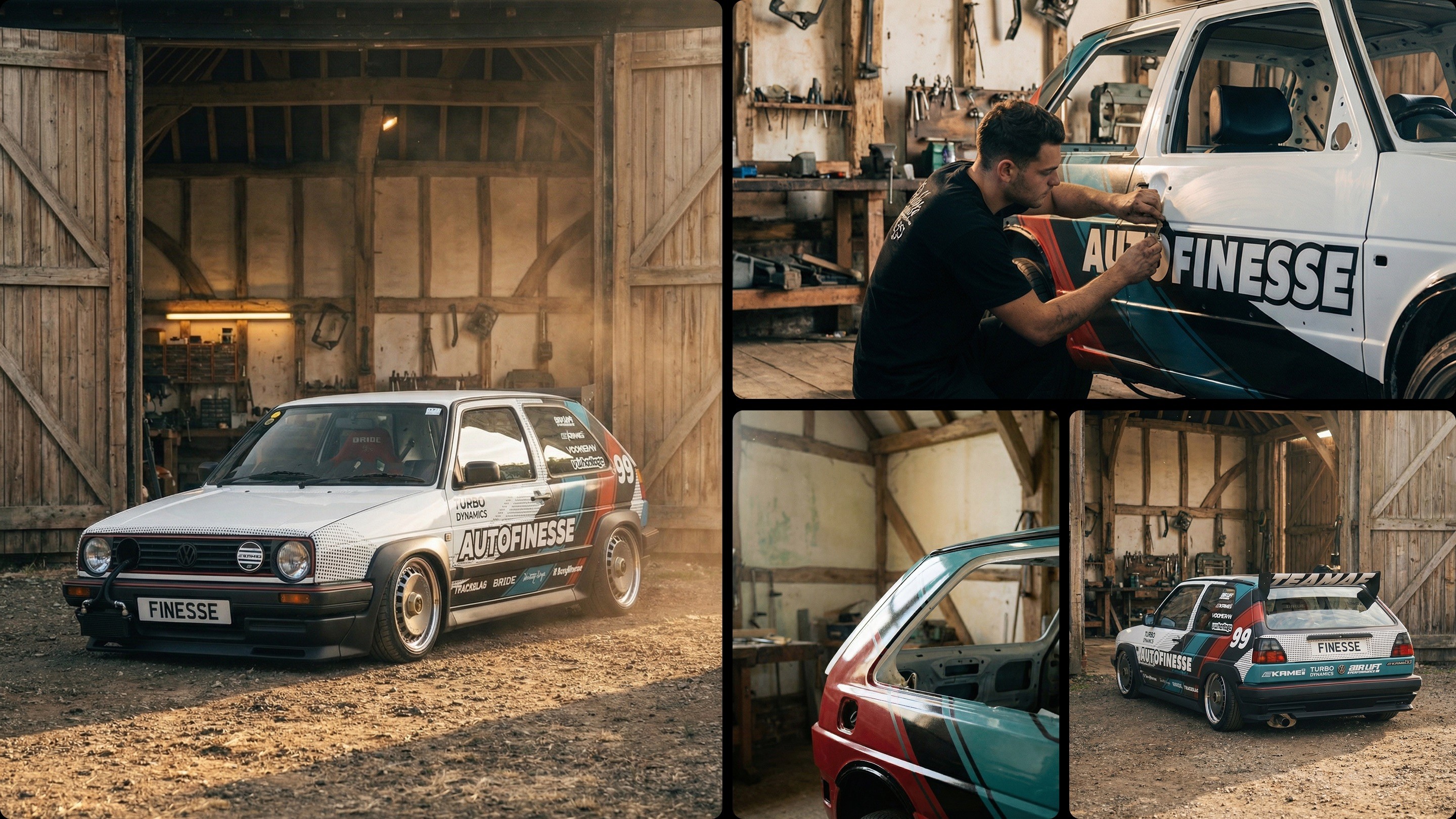 Streetside billboard with flyposters of the Batch.Works brand and illustrations