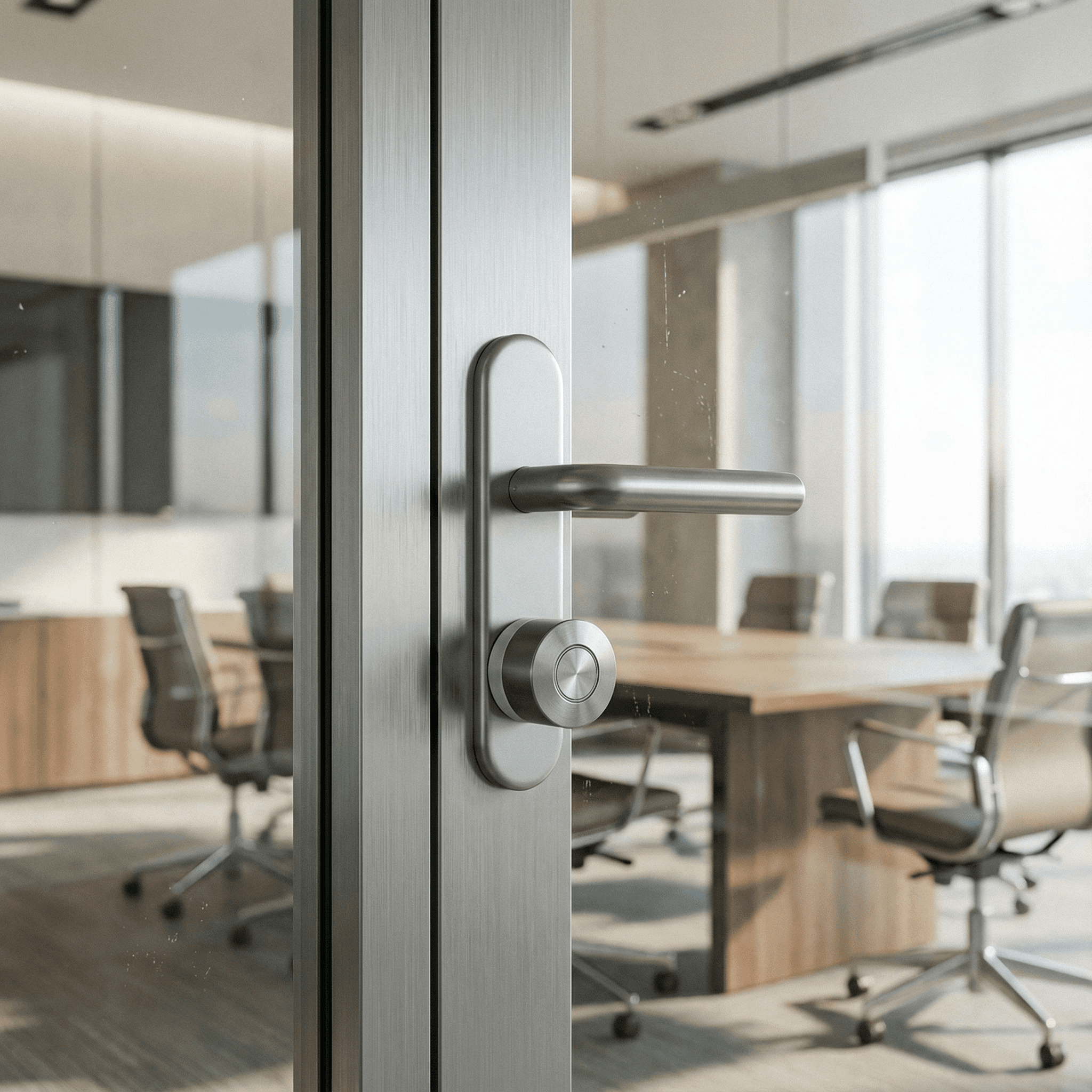 Nuki Smartlock am Meetingraum in Nahaufnahme - Zugriffskontrolle im anny Buchungssystem