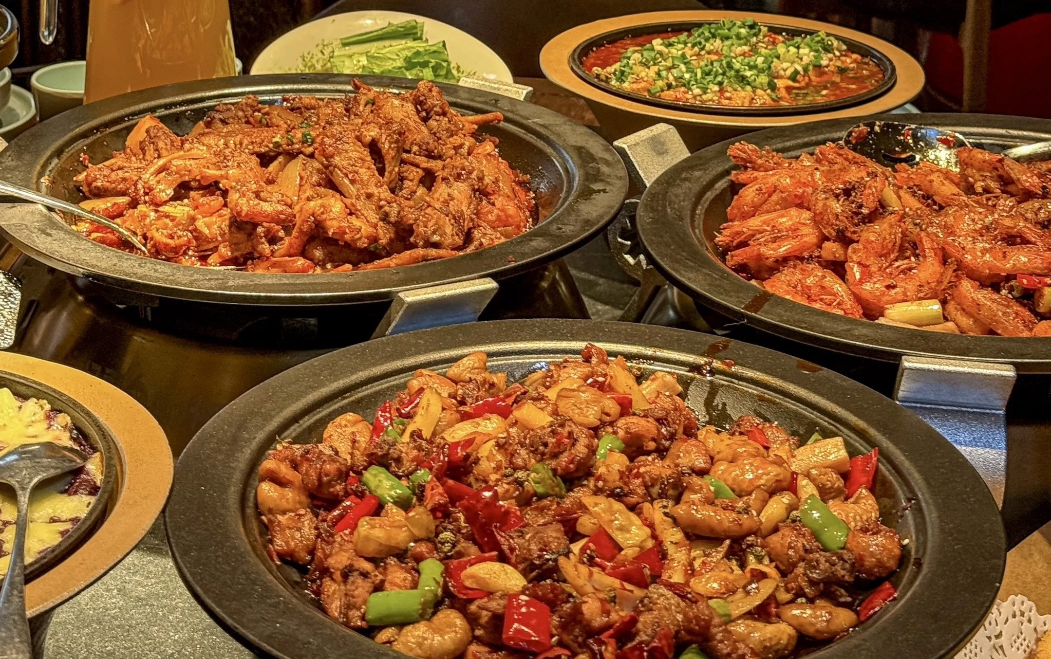 Dry‑pot Spicy Shrimp, typical Chengdu dry‑pot cuisine