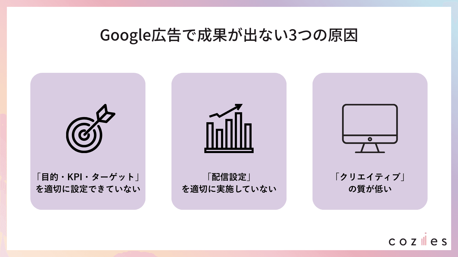 Google広告で広告が出ない３つの原因