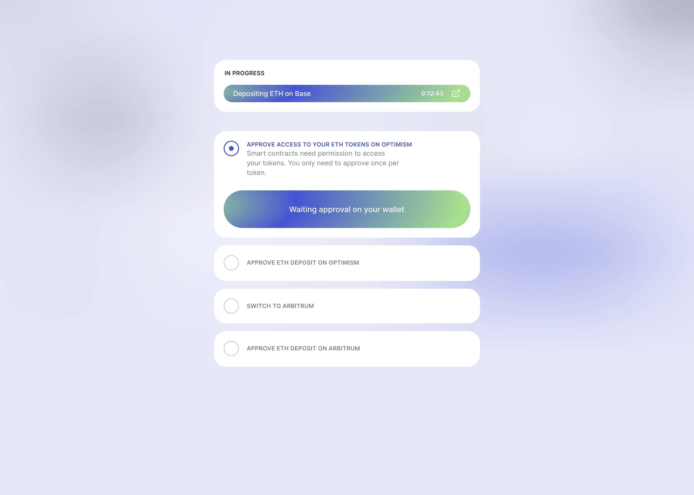 Active deposits stack on top while the flow continues