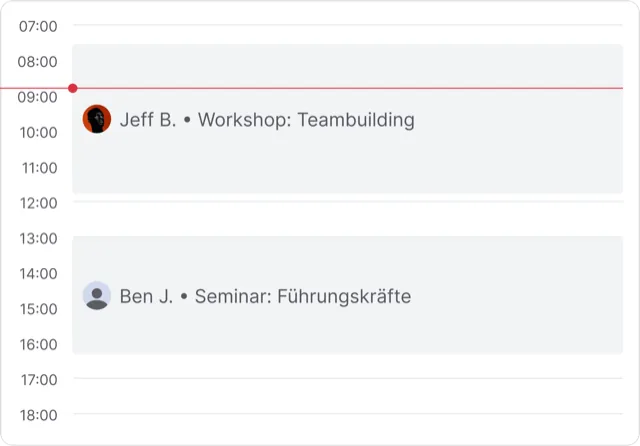 Belegungskalender eines Meetingraums