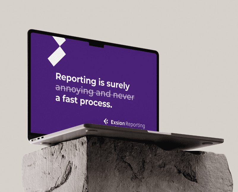Exsion Reporting laptop product visual