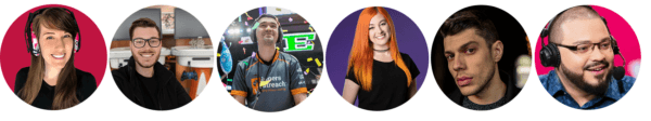 From left to right profile photos, One_Shot_Gurl, Markstrom, WinterGaming, Cahlaflour, VernNotice, Goldenboy