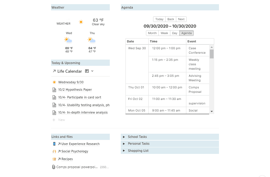 Free Notion Templates for Grad Student