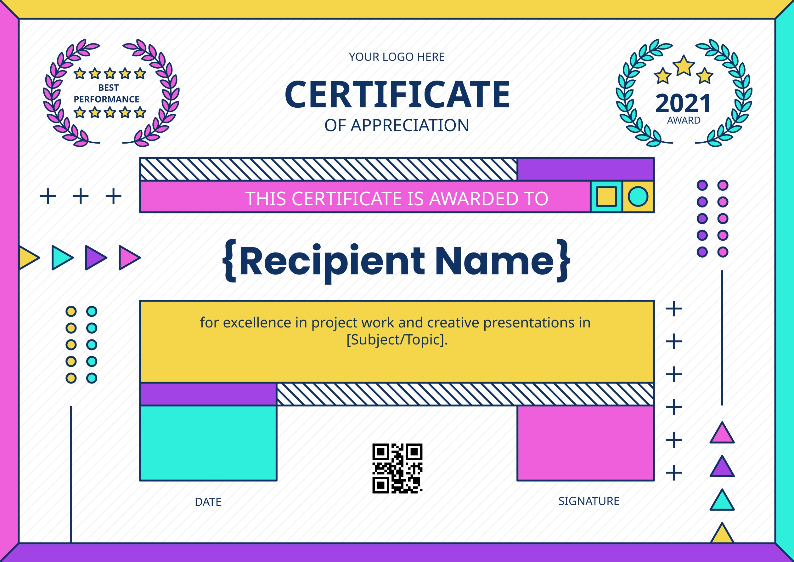 Wauld - Fun and creative appreciation certificate template