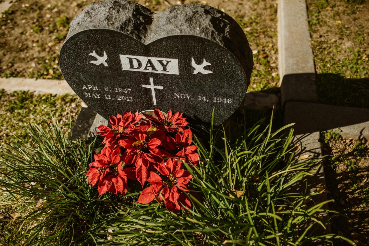 black gray granite headstones