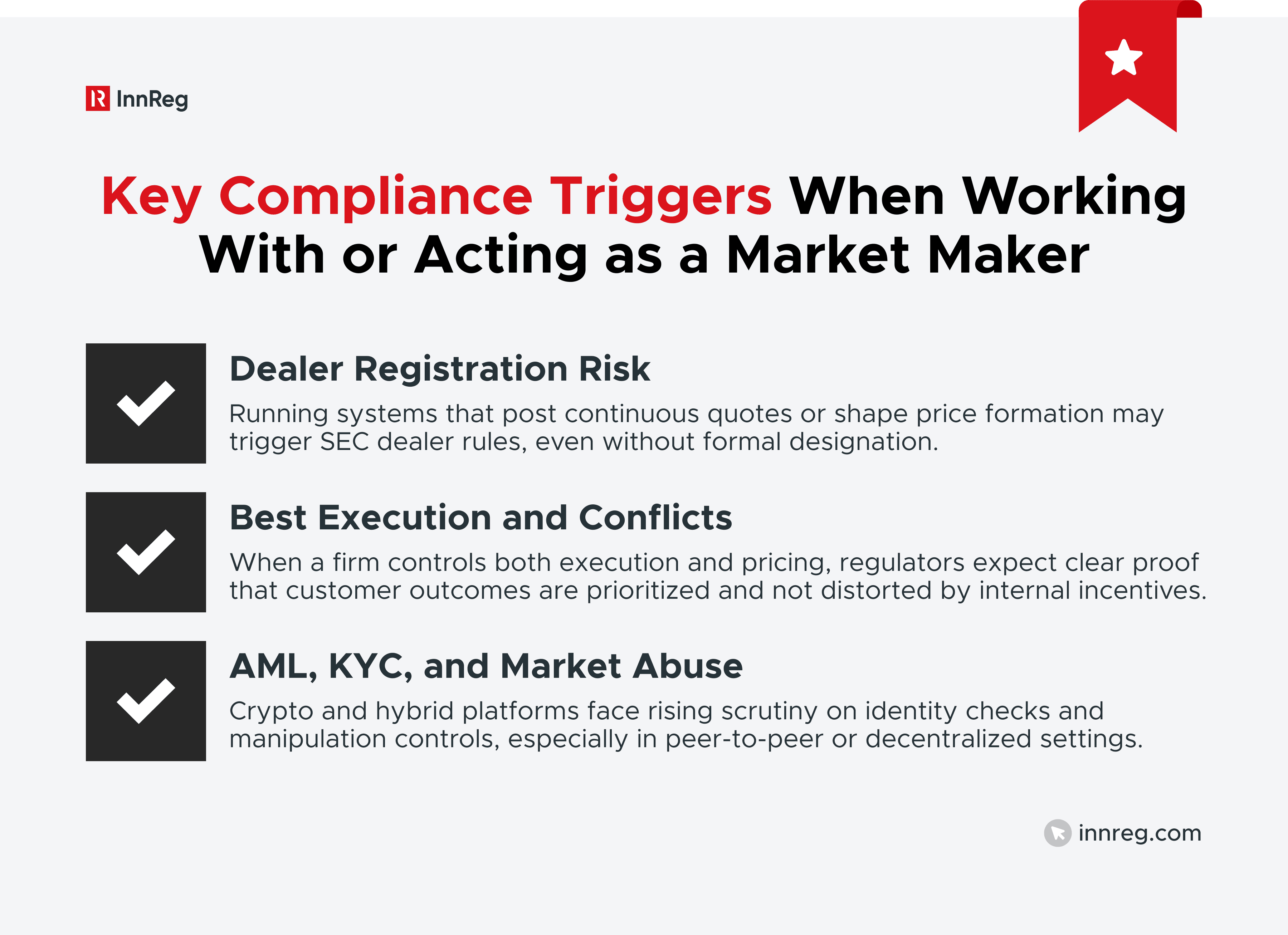 Key Compliance Triggers When Working With or Acting as a Market Maker