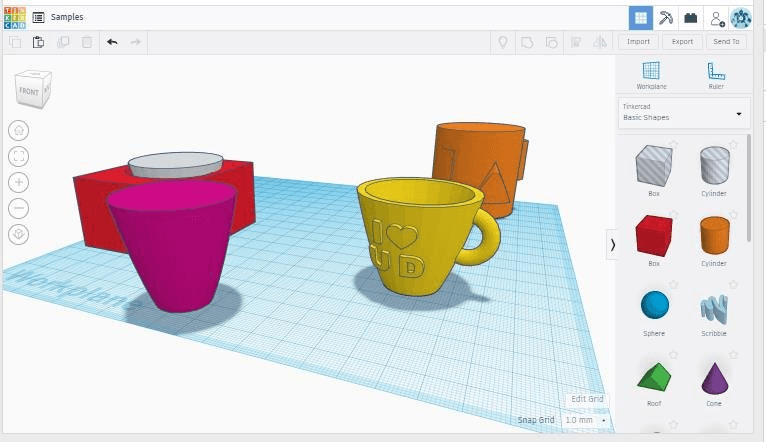 TinkerCad UI