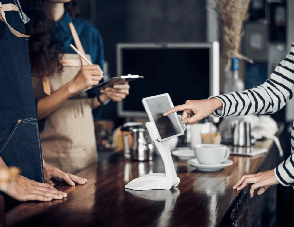 Athlete winning a race