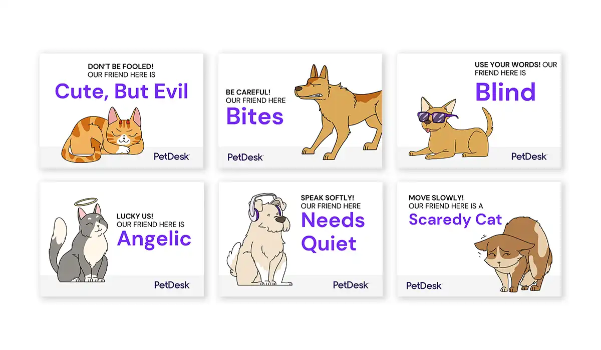 A sneak peak at PetDesk's Cage Card Set