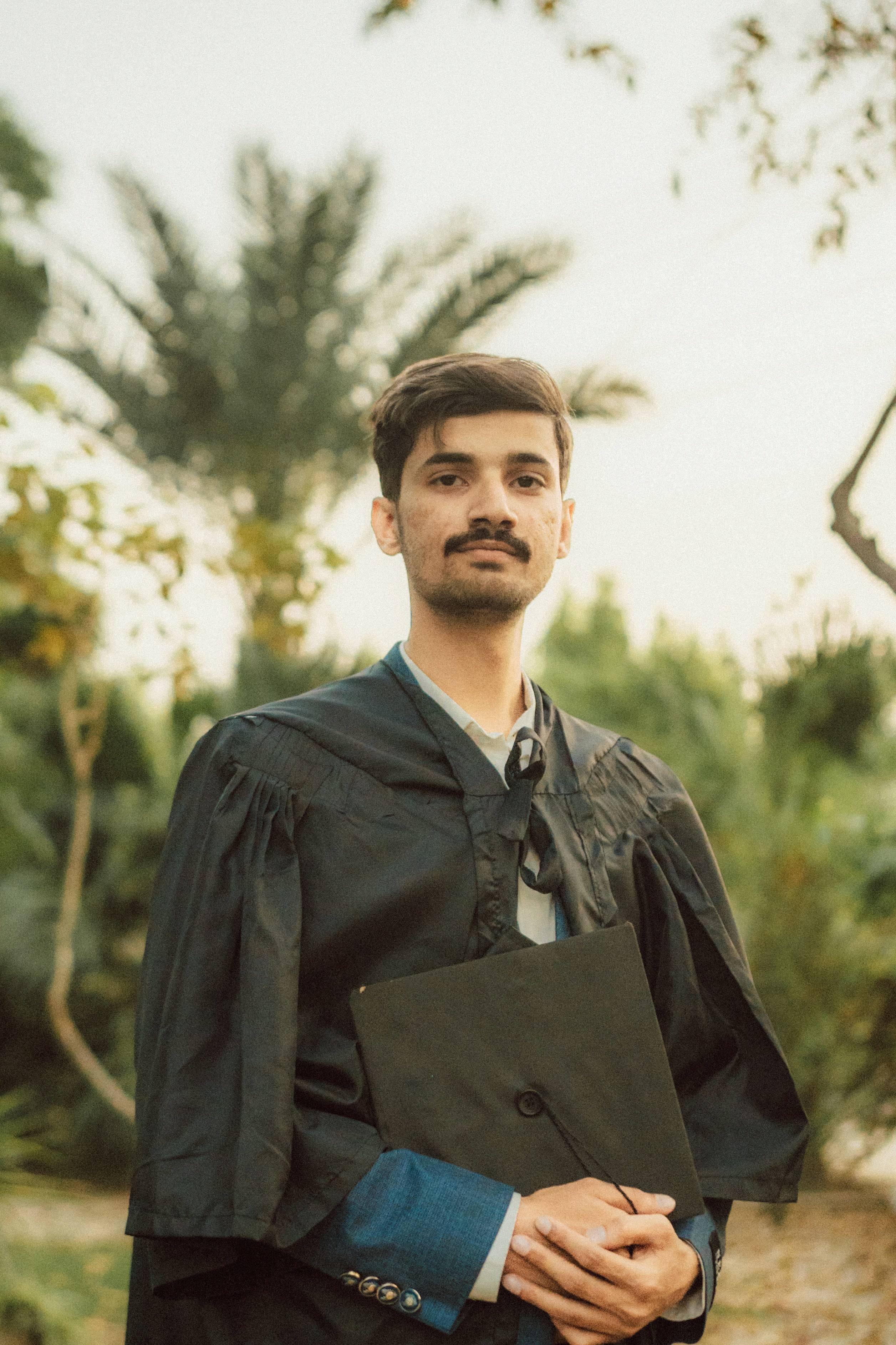 Man Wearing Black Coat