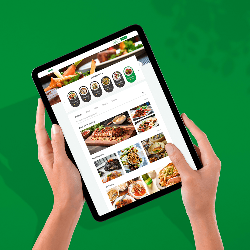 food website ui/ux design