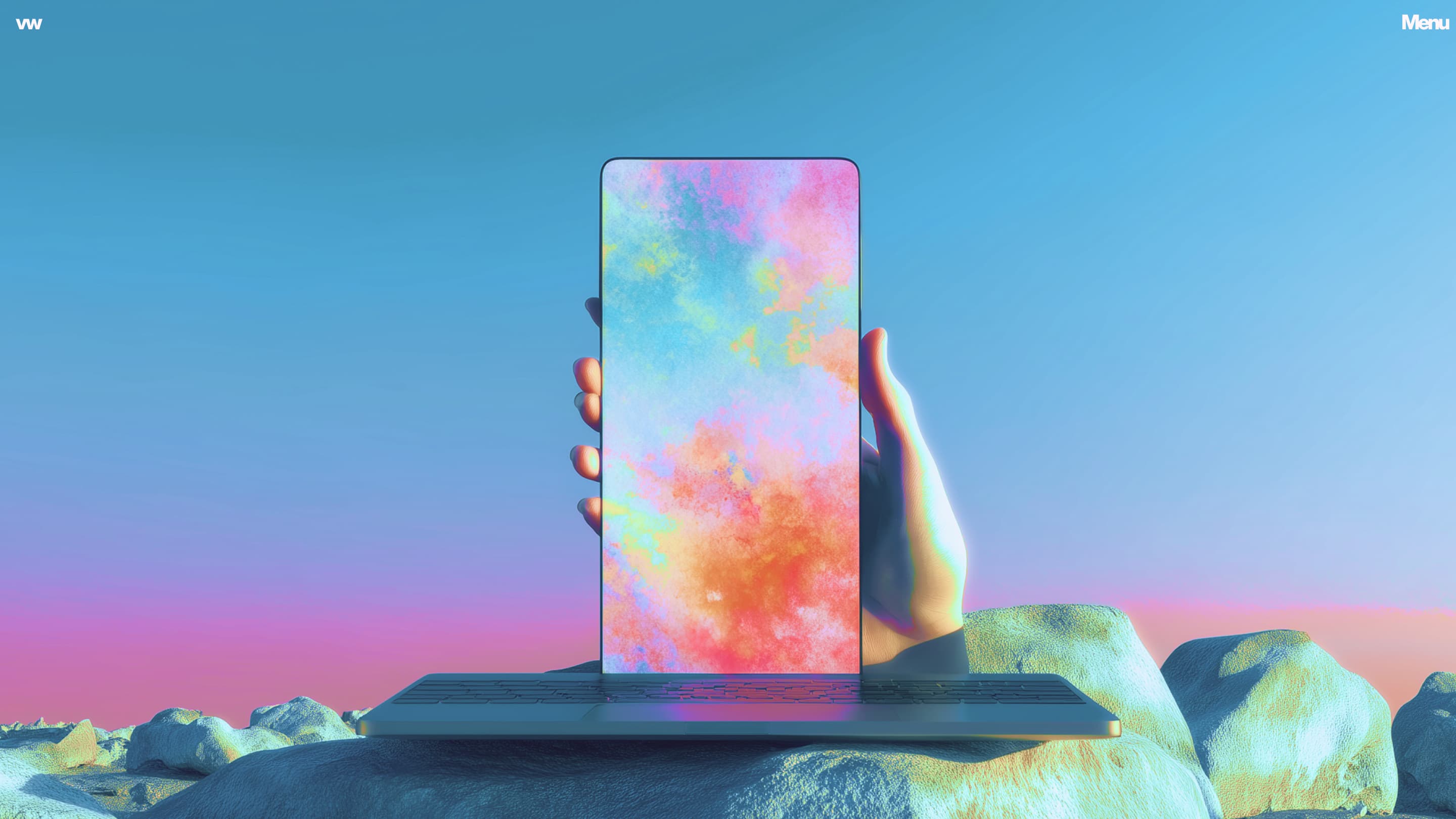 A website hero section