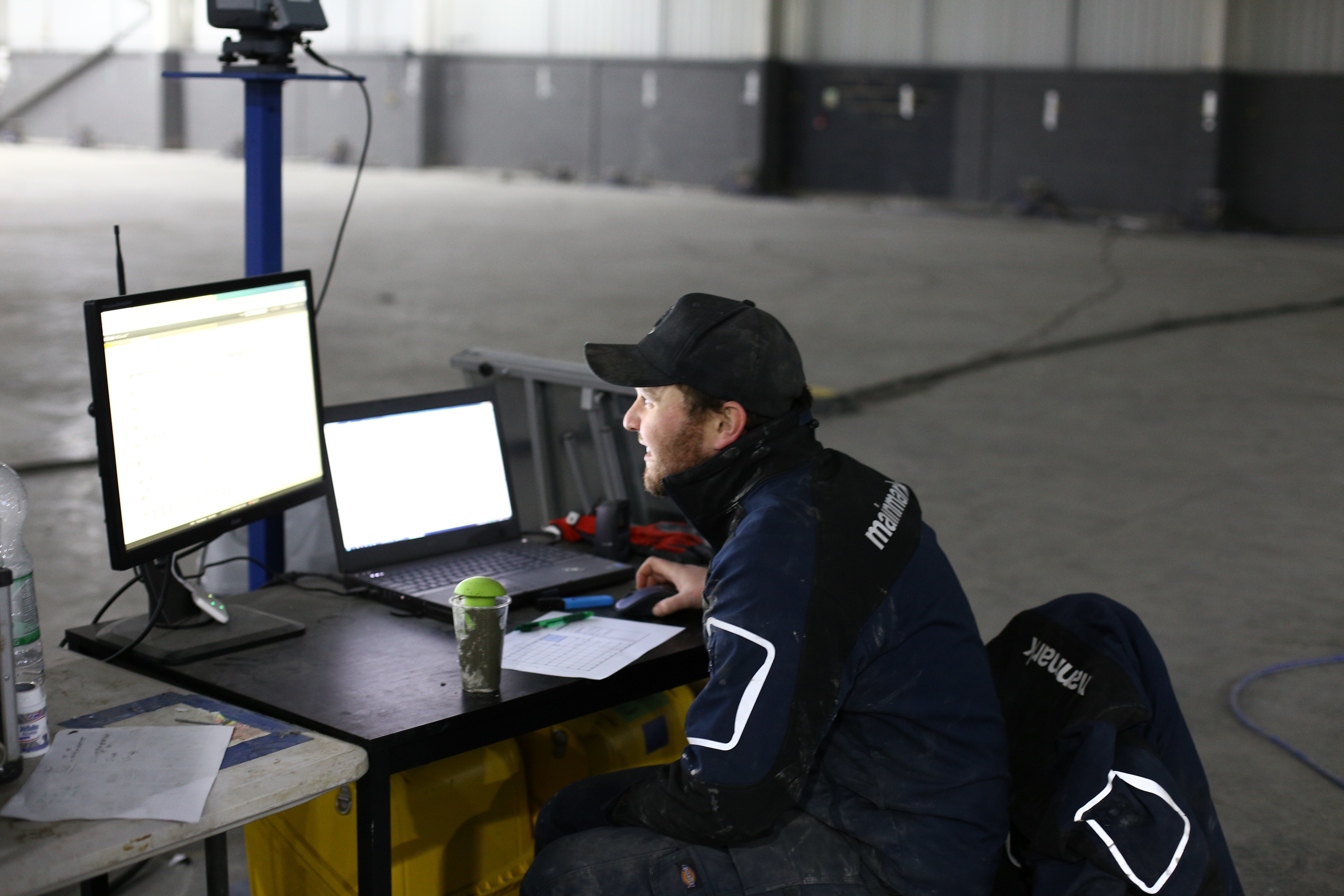 A Mainmark technician using JOG computer controlled grouting to complete ground improvement work on a site with decomissioned pipes