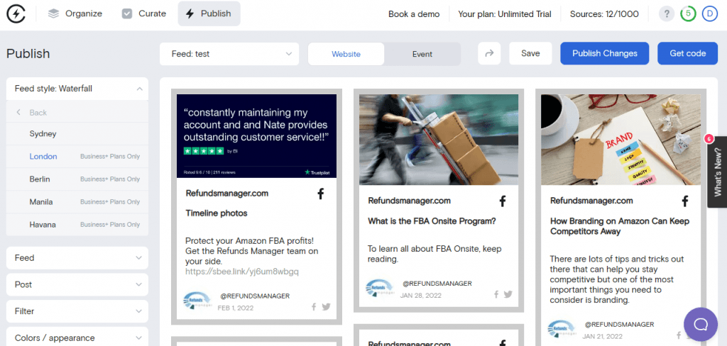 moderate posts and design the feed