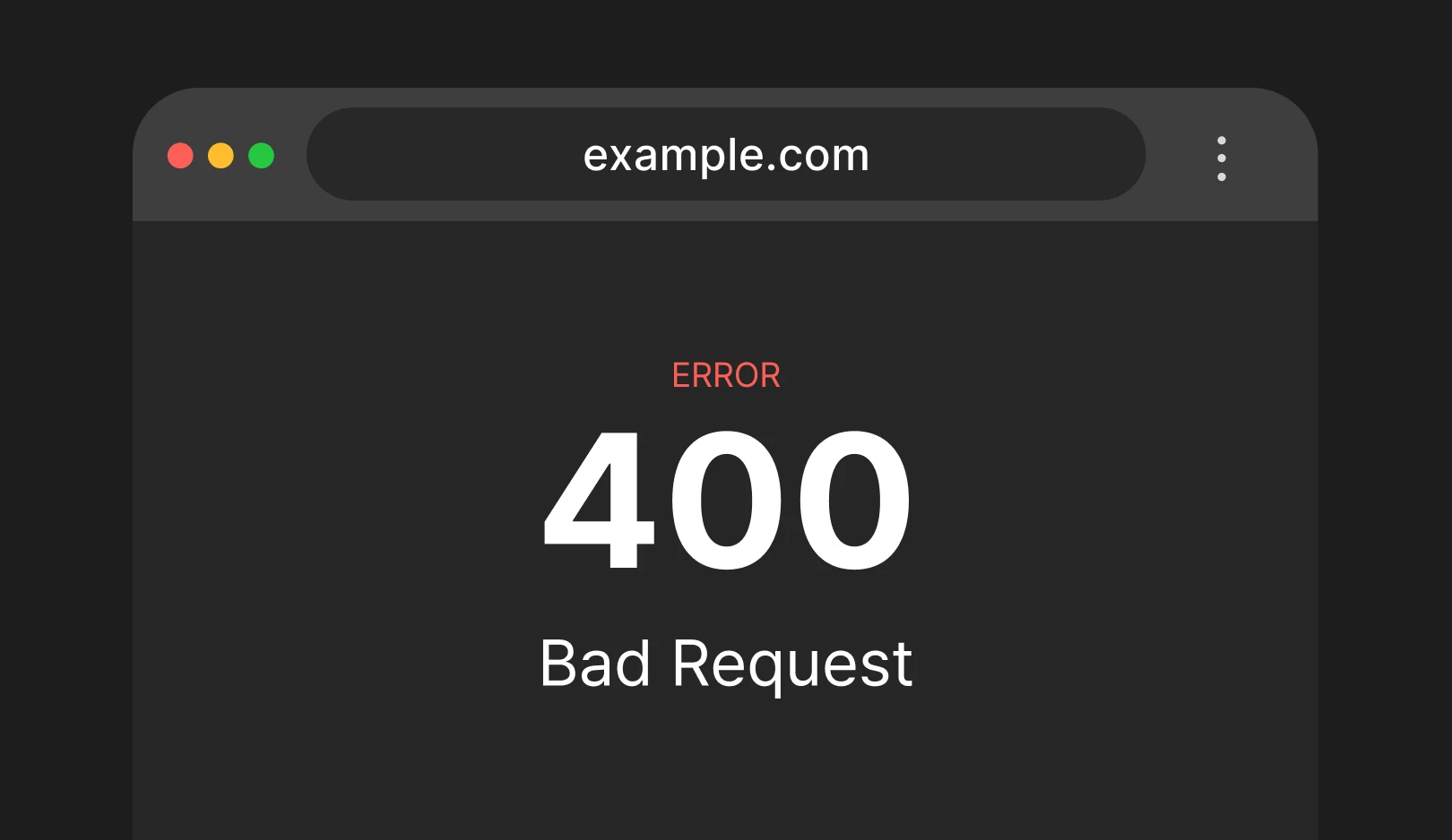 400 Bad Request: Invalid hostname 오류를 나타냅니다.
