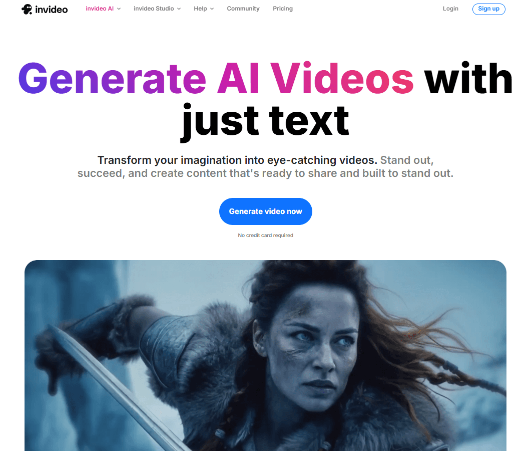 InVideo AI Dashboard Image