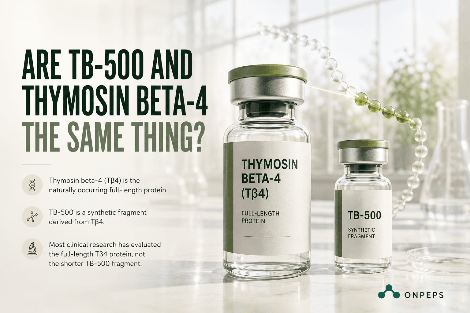 Are TB-500 and Thymosin Beta-4 The Same Thing by ONPEPS.COM